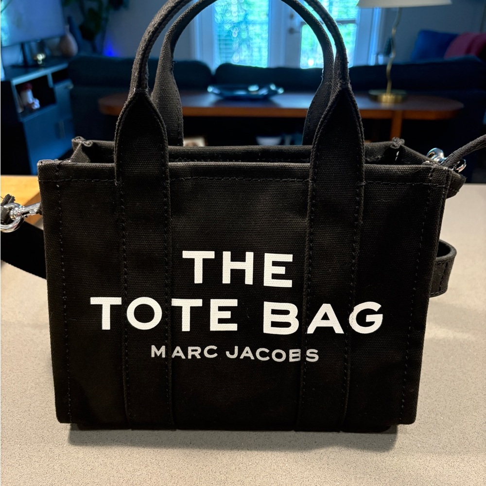 Marc Jacobs Black Canvas The Tote Bag - Small